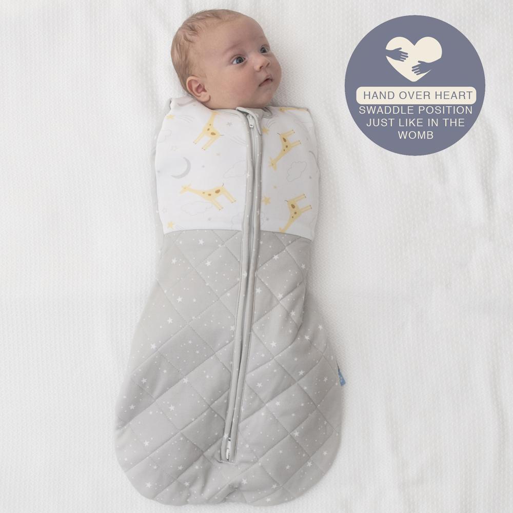 Noah Zip up swaddle by Living Textiles Co